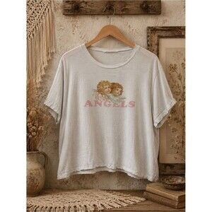 Romwe Angel Graphic T-Shirt Crop Top‎